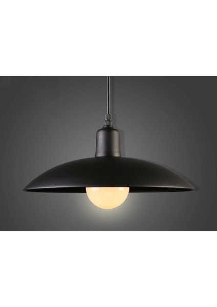 Retro,vintage,rustik 1xe27 duylu Siyah Metal Sarkıt avize