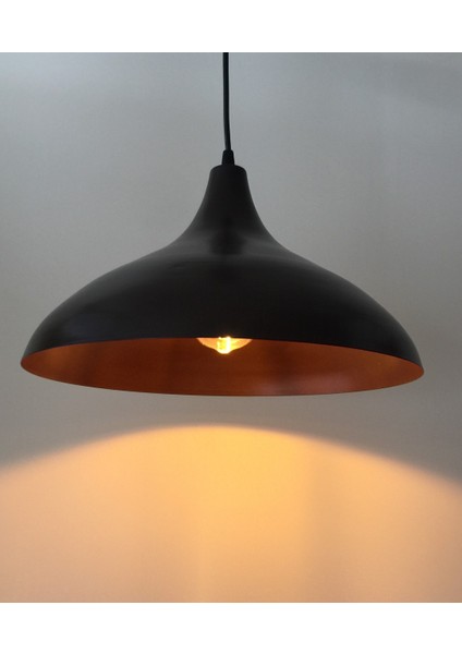 retro,modern,vintage mutfak,oda,cafe,oteller için kahverengi metal 1xe27 sarkıt avize çap:36cm