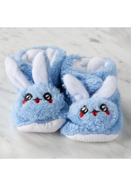 Bebek Patiği / Ev Ayakkabısı Mavi Tavşan
