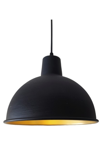 retro,vintage mutfak,oda,cafe,oteller için siyah 1xe27 metal sarkıt avize