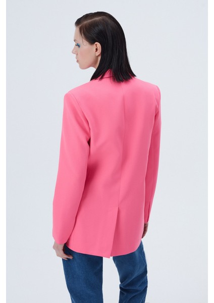 Blazer Ceket Neon Pembe