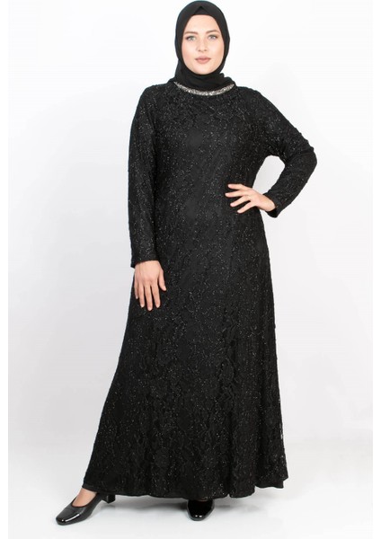 Taş Işleme Detaylı Simli Abiye Siyah MDA2167 fırsatları