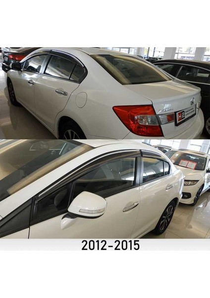 Honda Civic Fb7 2012-2015 Cam Rüzgarlığı Krom (Çıtalı)