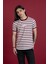 Slimfit Çizgili Sıfır Yaka Erkek Penye T-Shirt 2