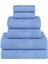 Su Damlası Desenli Pamuk Banyo Havlu Seti 12 Adet, 4 Banyo Havlusu, 4 El Havlusu, ve 4 Yüz Havlusu, -Comfort- Açık Mavi, Mavi, 5
