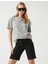 Oversize Bisiklet Yaka Kısa Kollu Tişört 1