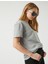 Oversize Bisiklet Yaka Kısa Kollu Tişört 2