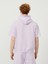 Pamuk Kapüşonlu Oversize Kısa Kollu Basic Sweatshirt 4