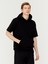 Pamuk Kapüşonlu Oversize Kısa Kollu Basic Sweatshirt 1