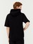 Pamuk Kapüşonlu Oversize Kısa Kollu Basic Sweatshirt 4