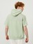 Pamuk Kapüşonlu Oversize Kısa Kollu Basic Sweatshirt 4