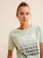 Bisiklet Yaka Pamuk Rahat Kesim Baskılı T-Shirt 2