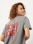 Bisiklet Yaka Pamuk Oversize Arkası Baskılı T-Shirt 4