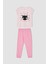 Kız Çocuk Kedi Baskılı Pijama Takımı T2045A621SP 1