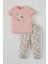 Kız Bebek Sevimli Ay Desenli Kısa Kol Pamuklu Pijama Takımı T8950A221SP 1