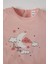 Kız Bebek Sevimli Ay Desenli Kısa Kol Pamuklu Pijama Takımı T8950A221SP 4