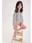 DeFacto Kız Çocuk Defacto Fit Desenli Crop Kapüşonlu Sweatshirt U0434A621SP