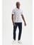 Slim Fit Polo Yaka Desenli Pamuklu Penye Tişört U3887AZ21SM 2