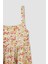 DeFacto Kız Çocuk Kare Yaka Askılı Volanlı Bürümcüklü Elbise	 W7756A622SM
