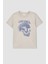 Erkek Çocuk Regular Fit Bisiklet Yaka Kuru Kafa Baskılı Kısa Kollu Pamuklu Penye Tişört X6374A622SP 1