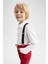 DeFacto Erkek Çocuk Regular Fit Basic Uzun Kollu Keten Görünümlü Gömlek W3236A622SP