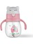 Bebek Toddler Içecek Kupası Çocuk Plastik Sızdırmaz Karikatür Saman Kupası Kolu Yerçekimi Topu Ile, Boyutu: 270 ml (Pembe) 1