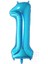 Folyo Balon 34 Inç 80 cm 1 Rakam Mavi 1