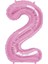 Folyo Balon 34 Inç 80 cm 2 Rakam Pembe 1