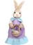 Paskalya Saman Bunny Sanat Bunny Heykeller Tavşan Dekor Masa Iç Mekan Parti Sepeti Için 1