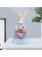 Paskalya Saman Bunny Sanat Bunny Heykeller Tavşan Dekor Masa Iç Mekan Parti Sepeti Için 5