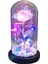 Gül Çiçekler Sonsuza Enchanted Gül Renkli LED Işık Cam Dome ile Stil2 1