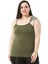 Büyük Beden Ip Askılı Viskon Haki Body 4