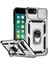 iPhone 8 Plus/7 Plus/6 Plus/6s Plus Için Halka Ayaklı ve Kayar Kamera Kapaklı Telefon Koruyucu Kılıf Gümüş (Yurt Dışından) 1
