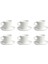 Roman Cup Medium 6'lı Fincan Seti Beyaz 1