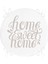 Açık Gri Home Sweet Home Yuvarlak Fermuarlı Sandalye Minderi 4