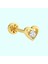 Altın Kalp Tektaş Tragus Piercing 14 Ayar 1