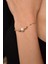 925 Ayar Gümüş Rose-Gold Kaplama Inci Simli Dorika Toplu Bileklik 1