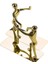 1 Çift Dekoratif Bookends Ağır Adam Kitap Sonu Kaymaz Bookend Metal Kitap Book Book Destek Book Stoper (Gold) | (Yurt Dışından) 1