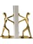 1 Çift Dekoratif Bookends Ağır Adam Kitap Sonu Kaymaz Bookend Metal Kitap Book Book Destek Book Stoper (Gold) | (Yurt Dışından) 2