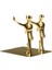 1 Çift Dekoratif Bookends Ağır Adam Kitap Sonu Kaymaz Bookend Metal Kitap Book Book Destek Book Stoper (Gold) | (Yurt Dışından) 3