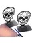 2 Paket Kafatası Tasarım Siyah Bookend, Raflar Için Kitap Sonu Kitaplar, Kitap Raf Tutucu Ev Ofis Dekoratif Masaüstü Organizatör | Bookends (Yurt Dışından) 3