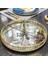 Vintage Avrupa Ayna Cam Metal Depolama Tepsi Altın Yuvarlak Meyve Tabağı Masaüstü Küçük Öğeler Takı Ekran Tepsi Plakası | Depolama Tepsileri (YUVARLAK-32CM) (Yurt Dışından) 2