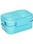Bento Box Paslanmaz Çelik Çift Gıda Kutusu Çocuk Piknik Okul Öğle Yemeği Kutusu Şirketi Kantin Fast Food Lunch Box | Öğle Yemeği Kutuları (Mavi) (Yurt Dışından) 1