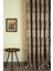 Fon Perde Damask Desen Koyu Kahve 1-2,5 Orta Sık Pile 60x260 1