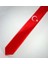 Çocuk Ay-Yıldız Baskili Saten Kırmızı Kravat 1