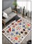 Esta Çiçekli Krem Kilim Desenli Halı (Kaymaz Dod Taban Makinada YIKANABILIR)-ES657 1