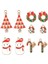 2x 10 Adet Çeşitli Emaye Charm Kolye Noel Ağacı Kardan Adam Garland Hediye (Yurt Dışından) 2