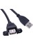 USB 2.0 Dişi Erkek Panel Tipi Montajlanabilir USB 2.0 Kablo 1 m 1