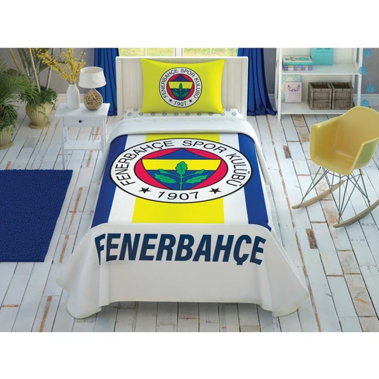 Taç Fenerbahçe Sarı Lacivert Pamuk Lisanslı Pike Takımı