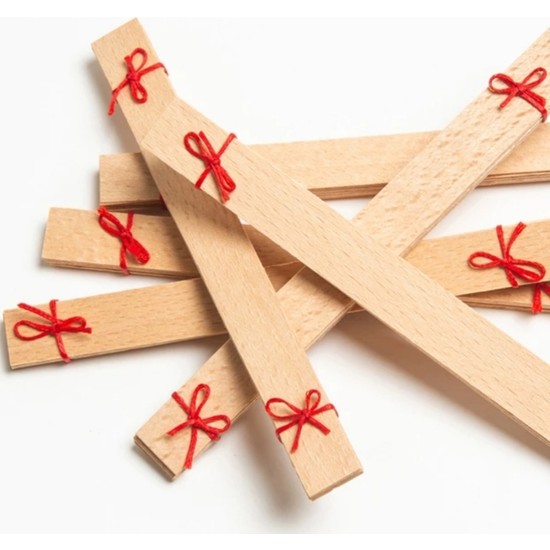 Carmelina Ahşap Mum Fitili 100 Adet 1,5 x 8 cm Fiyatı